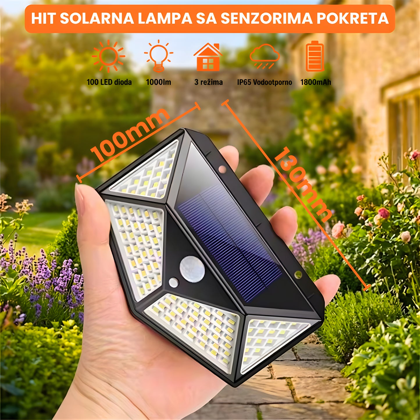 Solarno senzorno svetlo za dvorište